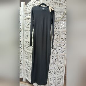 SKIMS Charcoal Long Sleeve Dress